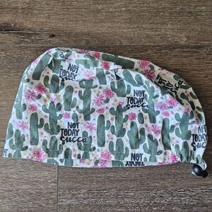 Women's Cactus Print Euro Scrub Cap